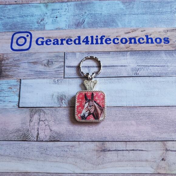 Concho keychain western concho keyring mule lover gift - Picture 1 of 3
